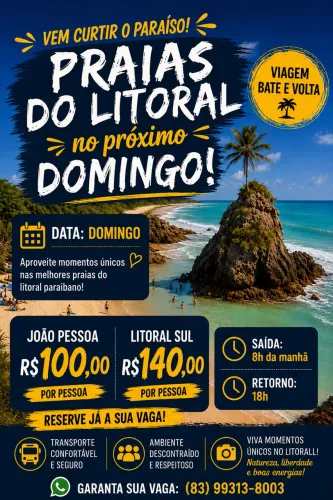 PASSEIO DE PRAIA - LITORAL SUL
