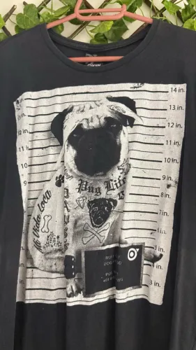 Camiseta masculina preta