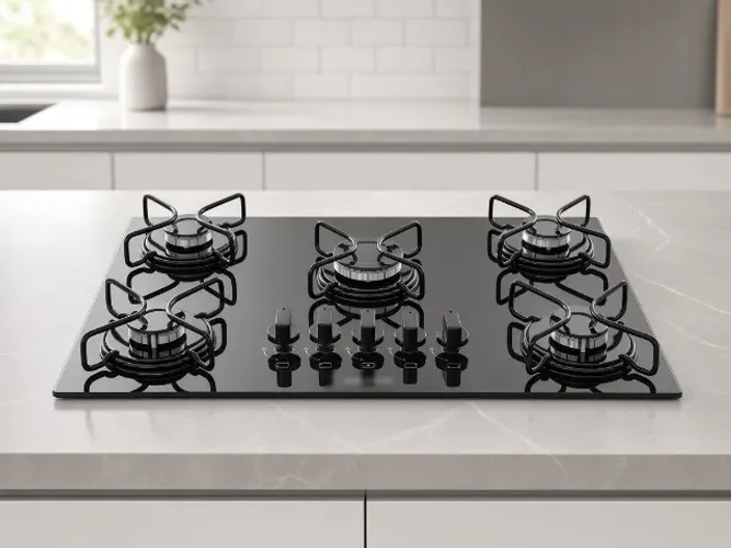 Cooktop 5 Bocas Mesa de Vidro Temperado (NOVO A PRONTA ENTREGA)