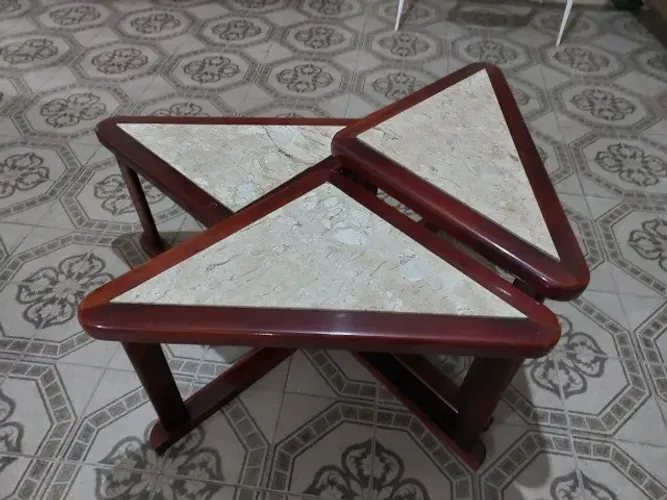 Mesinhas para sala, quarto, decoração (Trio) Granito e Madeira
