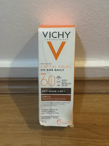 Protetor solar vichy fps60 anti idade 3 em 1 com cor 5.0