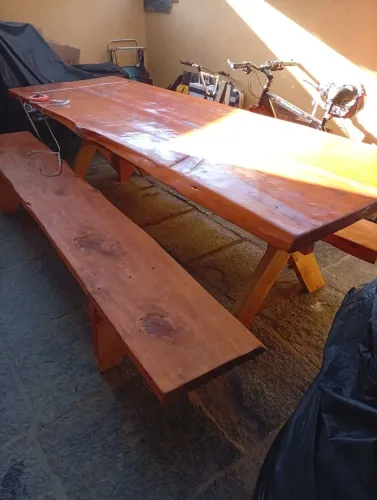 Mesa maciça rústica nova