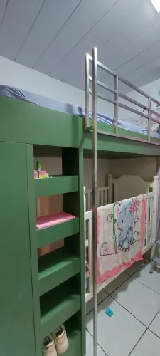 Cama suspensa solteira 100%mdf