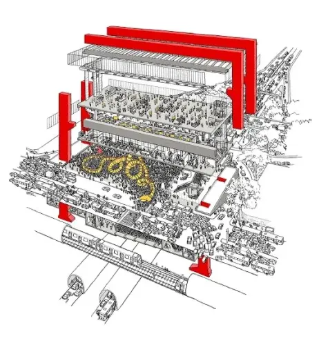 Pôster Desenho Gravura Arquitetura Masp São Paulo Moldura