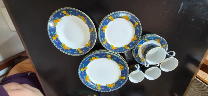 Aparelho jantar porcelana vintage usado