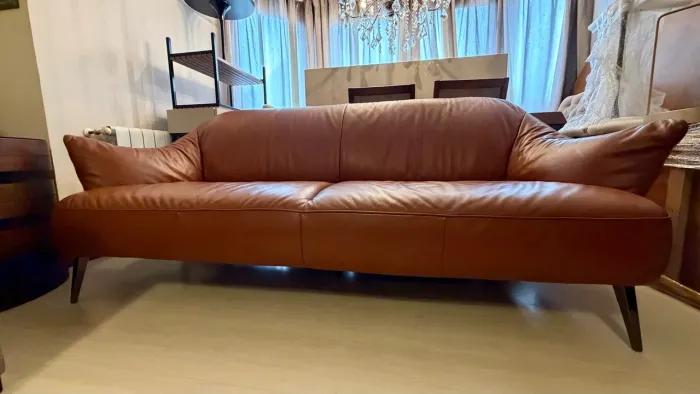 Sofá Natuzzi Novo, Nunca Usado | Couro Legítimo