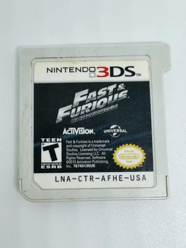 Velozes e Furiosos Showdown JOGO NINTENDO 3DS ORIGINAL SEM CAPA - LER DESCRIÇÃO