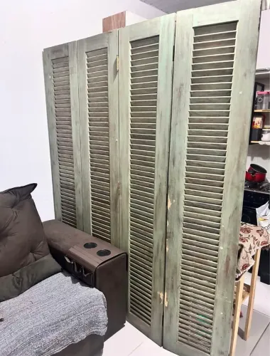 Biombo rustico madeira aceito oferta
