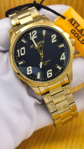Relógio ATLANTIS masculino novo original prova d'água luxo