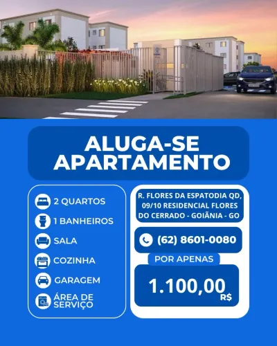 Apartamento 2 Quartos no Residencial Flores do Cerrado!