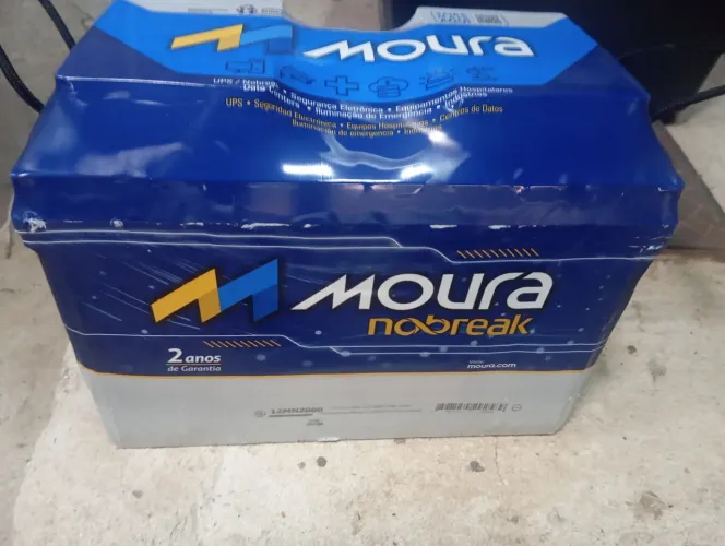 Moura bateria 105a estacionaria nova, leia