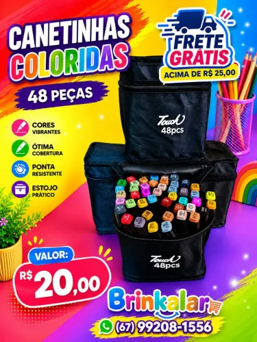 Canetinhas 48 peças