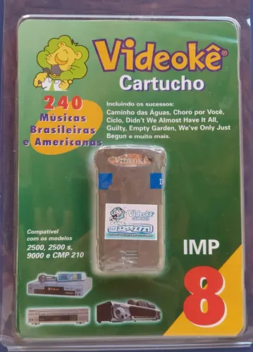 Cartucho IMP-8 para Videokes 2500/s/9000/cmp210. 240 Músicas Brasileiras/USA