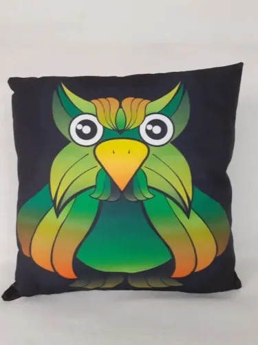Almofadas Infantojuvenil Papagaio Verde (34cm) - "arte Dole Muniz"