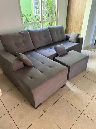Sofá chaise , cinza , estado de novo
