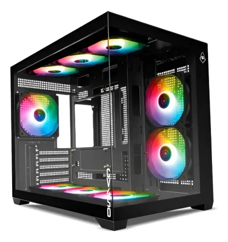 Gabinete Gamer NOVO Mancer CV450 Aquario Preto 42 x 36,5 x 28,5 cm Enorme