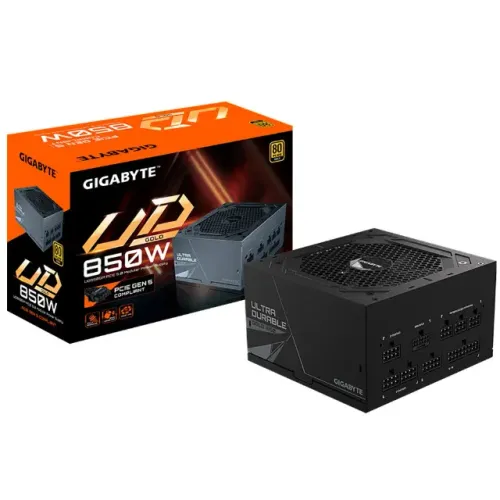 Fonte Gigabyte UD850GM PG5 V2, 850W, 80 PLUS Gold, Modular, PFC Ativo, Novo, Lacrado