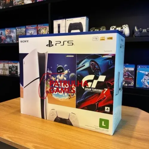 PS5 SLIM FISICO NOVO LACRADO + BRINDES + 60 JOGOS DIGITAIS LOJA FÍSICA BH