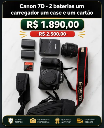Máquina Cânon 7 D kit 