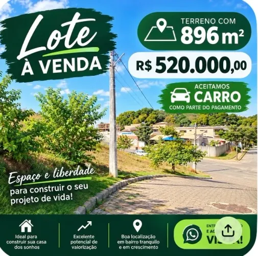 Terreno 896 m2 - Loteamento Vista de Vitória