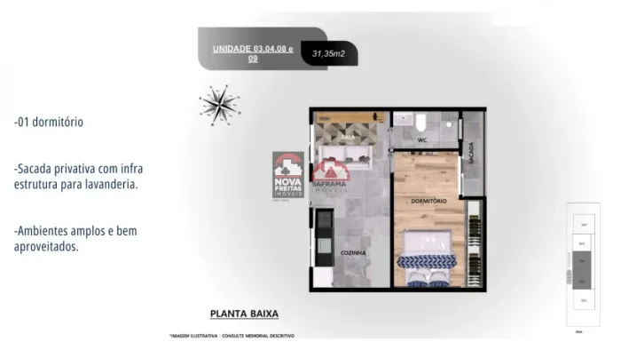 Oportunidade de Comprar um Apartamento no Porto Novo. Apenas R$199.900,00 aceita financiam