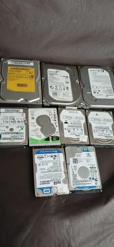 Lote sucata hd, 1tb demora formatar samsung, outros não reconhecem, sucata sucata