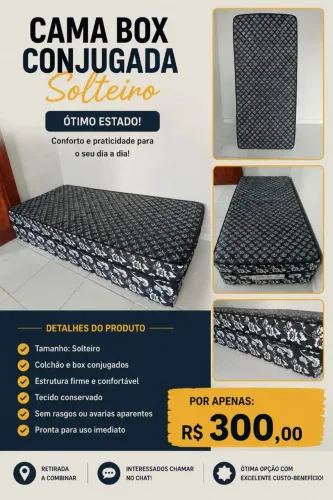 CAMA BOX SOLTEIRO 