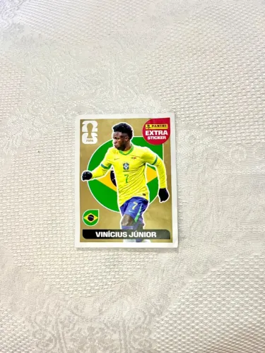 Figurinha Extra Sticker Vini Jr - Ouro