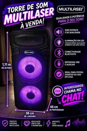 Vendo ou troco torre de som via bluetooth por ps4