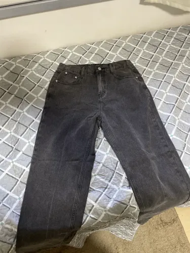 Calça Jeans Cinza Reta