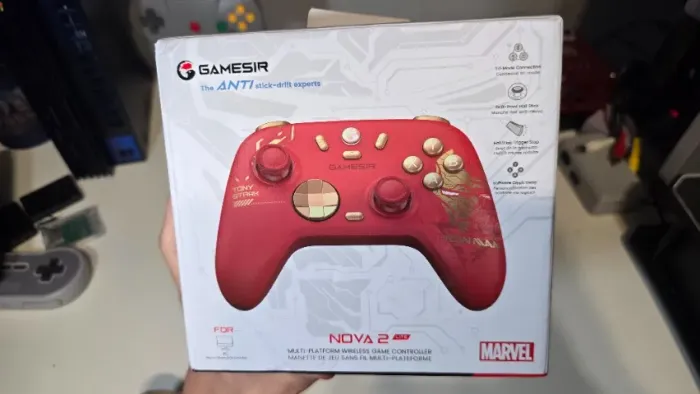 Controle GameSir Nova 2 Lite Edição Iron Man sem fio para PC e Nintendo Switch com case