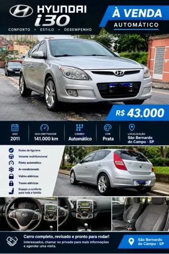 Hyundai I30 2.0 16V 145cv 5P Aut. 2011