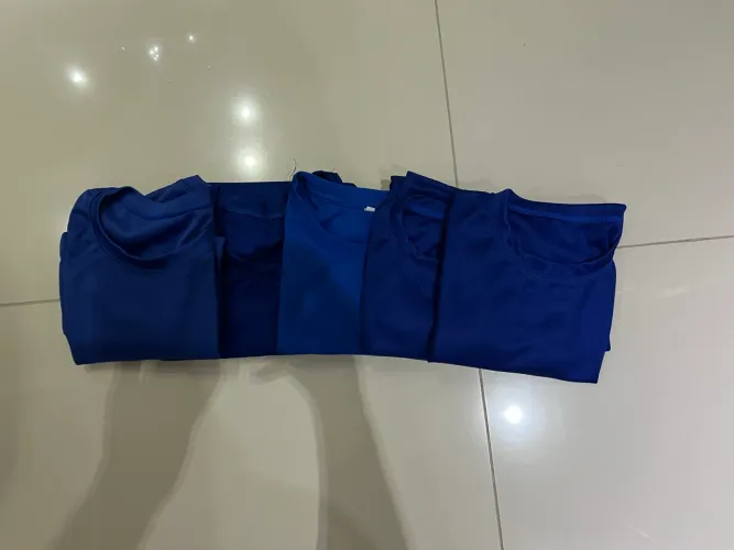 Camisetas azuis bic 5 unidades