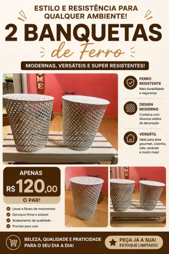 Venda banqueta motivo mudança