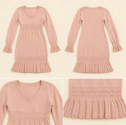 VESTIDO DE LÃ ROSA
