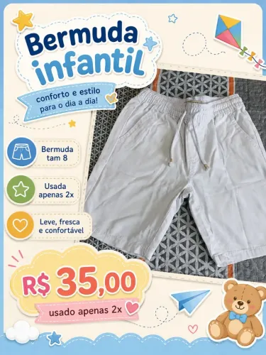 Bermuda infantil menino