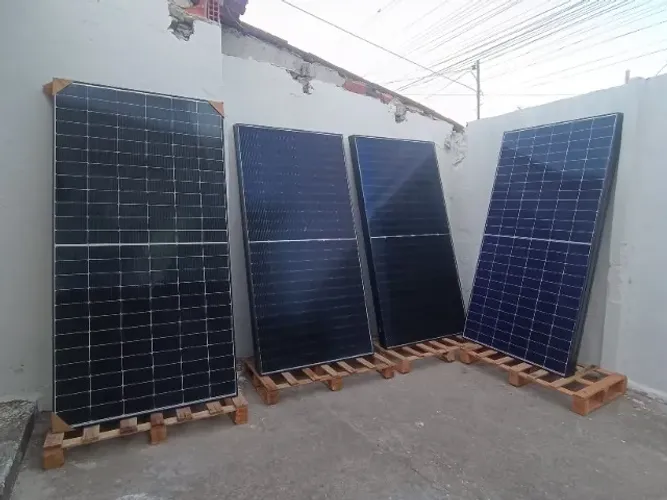 Placa Solar 620W Bifacial Novas, Garantia 15 anos, Nota Fiscal! Vendo unidade!