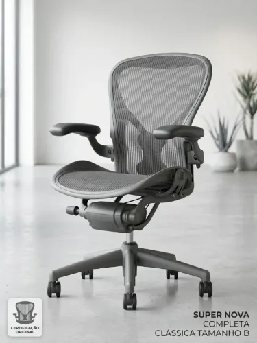 Cadeira Herman Miller Aeron Classic Tamanho B - Grafite (Completa e Impecável)