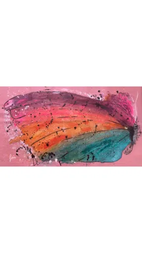 Tela de pintura quadro borboleta voar 70X50