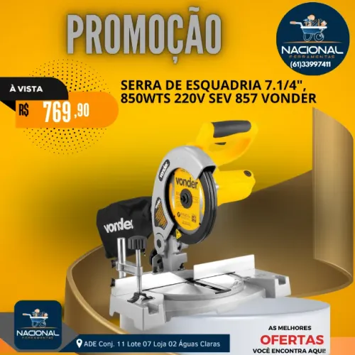 SERRA DE ESQUADRIA VONDER SEV 857 - 7.1/4? | 850W | 220V