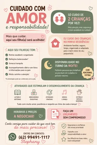 Babá (cuido das crianças na minha residência)