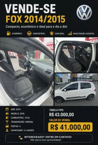Volkswagen Fox Trendline 1.0 Flex 8V 5P 2015