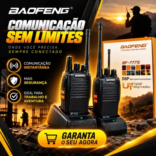Kit com 2 rádio comunicador