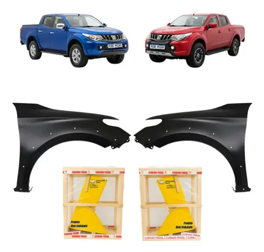 Par Paralama Mitsubishi L200 Triton 2018 A 2023 S/furo Pisca
