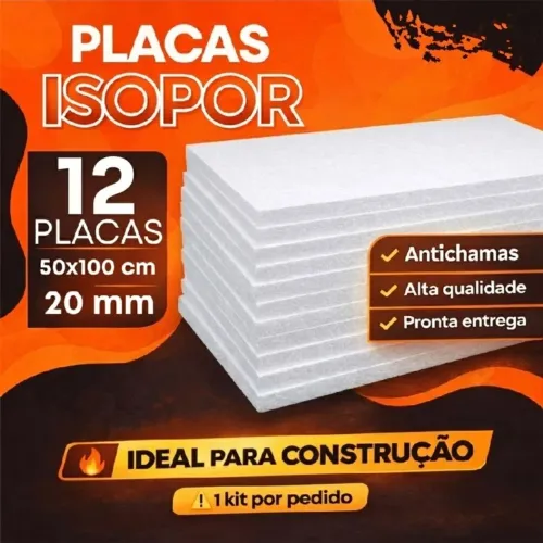 Isopor anti-chamas para forro.