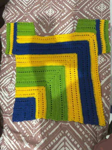 Blusa do Brasil de crochê