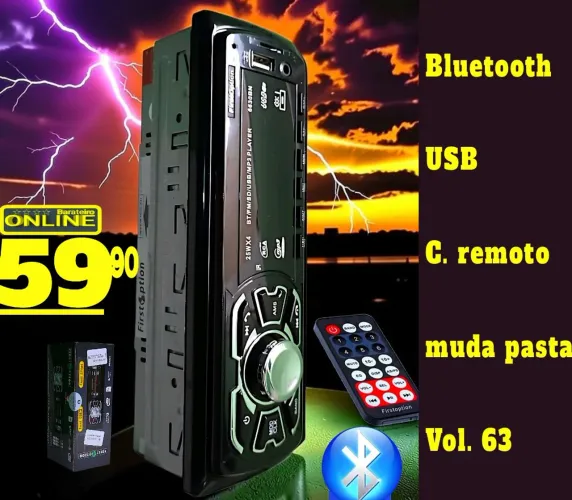Toca CD com Bluetooth e USB