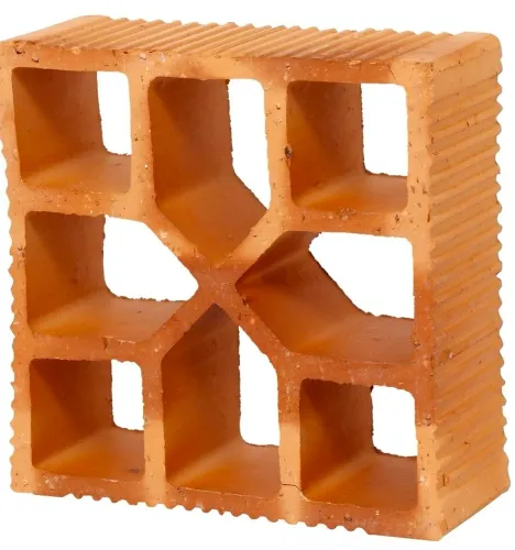 Cobogó Cerâmico Natural 18x18cm Rústico Reto Xis Cerâmica Martins.