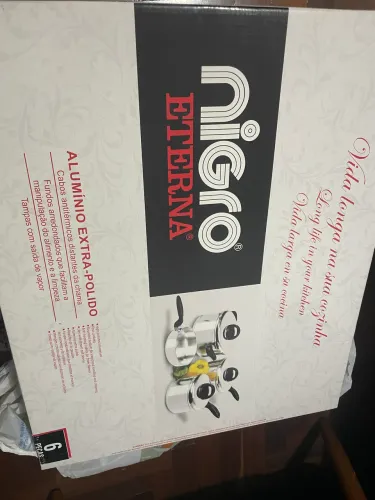 Jogo de panela Nigro Eterna Alumínio extra polido
