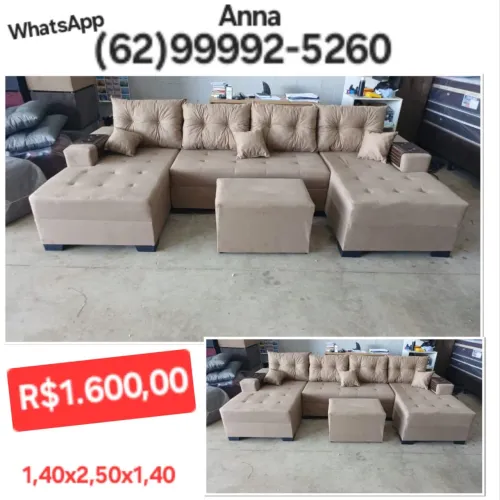 Sofá com chaise - (@)